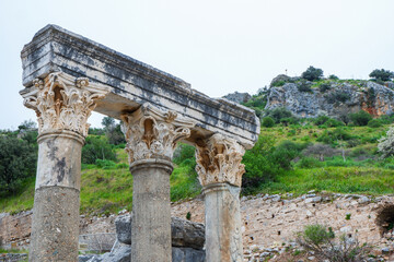 Ephesus, ancient city ruins in Selcuk, Izmir, Turkey.