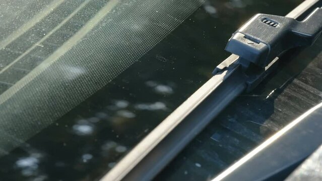 The swiper of the car parked outside as seen on a closer look in Estonia