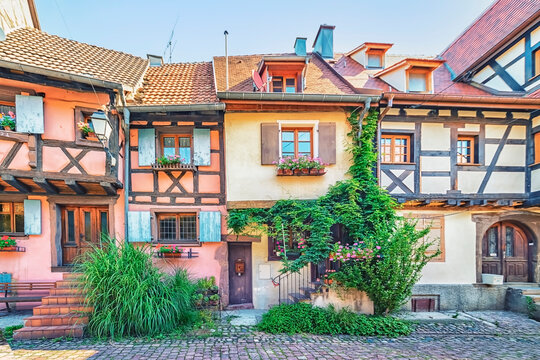 Eguisheim village in the Alsace province, France