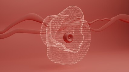 Pink abstract graphic composition © RAW creative lab