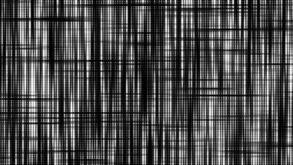 Texture of halftone dots. Futuristic abstract background. Particle pattern. Visualization of big data. Broken screen. Vector illustration.