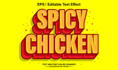 Spicy chicken editable text effect