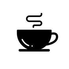 Coffee cup silhouette icon, Vector, Illustration.