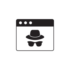 Confidential security system icon in black flat glyph, filled style isolated on white background