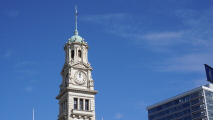 clock tower in the center