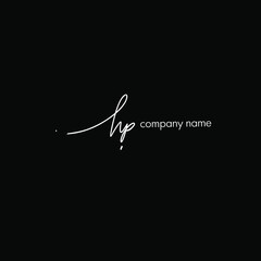 Hp Initial Handwriting Logo Vector