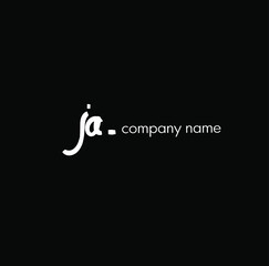 Ja Initial Handwriting Logo Vector