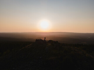 Sonnenuntergang auf dem Berg