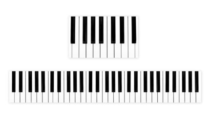 close-up Top view of realistic shaded monochrome piano keyboard. the music room for pianist to rehearse before the classical piano performance in celebration of the great success.