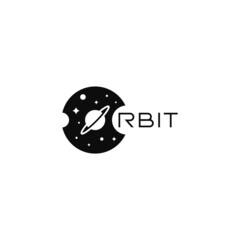 Orbit text. Company logo design.