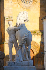 Naklejka premium Cordoba, monumento a Manolete in Plaza Conde Priego. Spagna, Andalusia