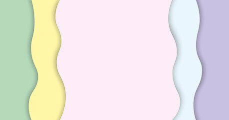 beautiful multicolored frame with waves of different colors