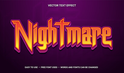 Nightmare Editable Text Effect