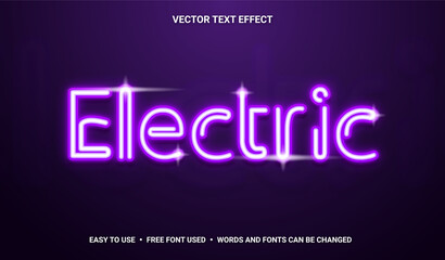 Electric Editable Text Effect