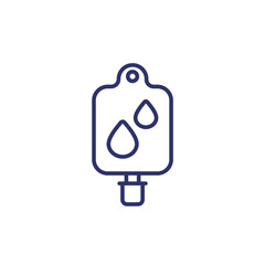 iv bag or drip line icon