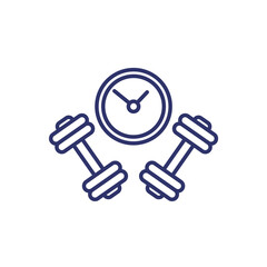 training or workout time line icon