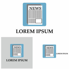 Newspaper icon vector symbol background