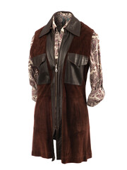 Naklejka premium Suede jacket isolated on white background 