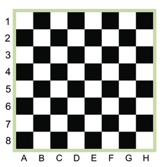 Empty chess board table game vector illustration isolated on background. Intellectual sport game, hobby for smart people.