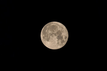 Full moon over Juist, East Frisian Islands, Germany.