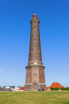 New lighthouse on Borkum, East Frisian Islands, Germany.