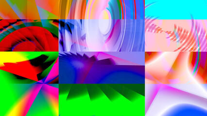 Obraz premium Sfondo collage di forme e colori