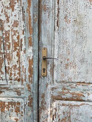 old wooden door with lock
