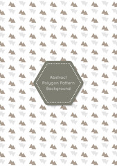 Abstract polygon pattern background, many pairs of light and dark brown triangles, brown color tone