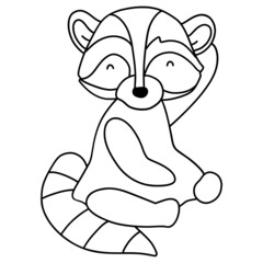 lovley raccoon girl, love animal Illustration
