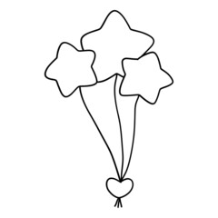 lovley balloon with star Illustration