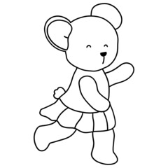 lovley teddy bear girl, love animal Illustration