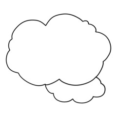 Organic callout, cloud line art