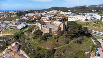 Fototapeta na wymiar vista del castillo de Sohail en el municipio de Fuengirola, España