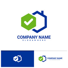 Check House logo vector template, Creative House logo design concepts