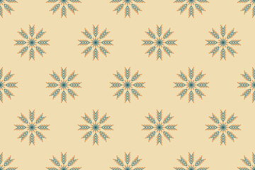 Abstract mandala flower background. Geometric ethnic seamless pattern traditional. Design for wallpaper, vector illustration, fabric, clothing, carpet, textile, batik, embroidery.