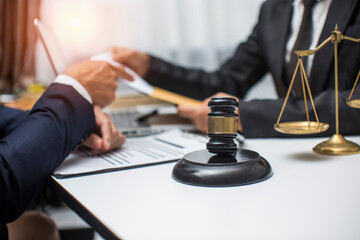 justice and law concept.Male judge Consultation and legal concepts, lawyers, 