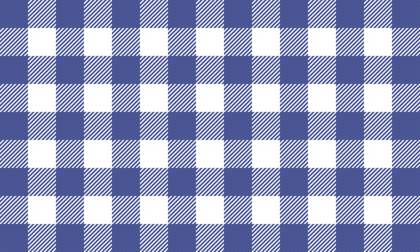 Red white gingham pattern and fabric vintage design flat vector illustration.