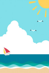 背景イラスト_海の風景