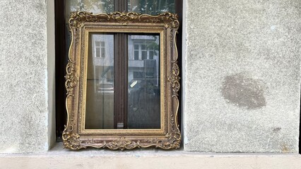 old window in the old wall