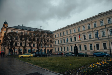 Naklejka premium Street of Munich. Beautiful landmark in the city of Munich, in Germany.