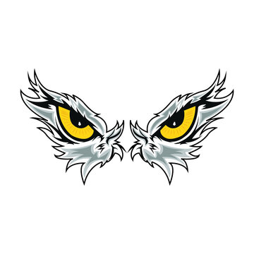 Eagle eyes mascot vector illustration