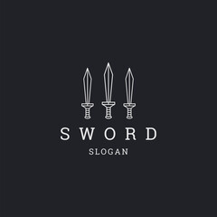 Sword logo icon design template vector illustration