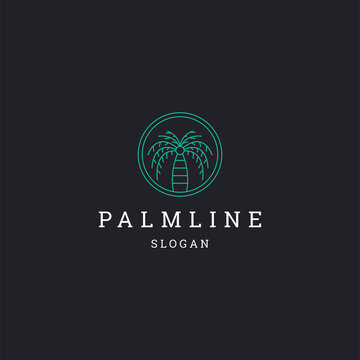 Palm logo icon design template vector illustration