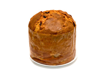 Easter cake on white background.