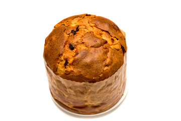 Easter cake on white background.