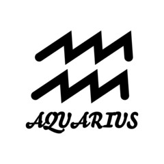 Fototapeta premium Astrological sign Aquarius by horoscope on a white background