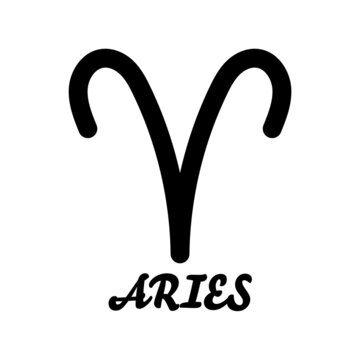 Astrological sign Aries by horoscope on a white background