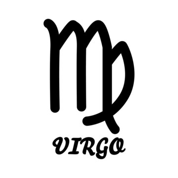 Astrological sign Virgo according to the horoscope on a white background