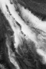 Black and white watercolor art  background. Watercolor background