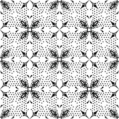 seamless black and white pattern with dots